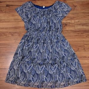 [12] NWOT Paisley Blue Dress